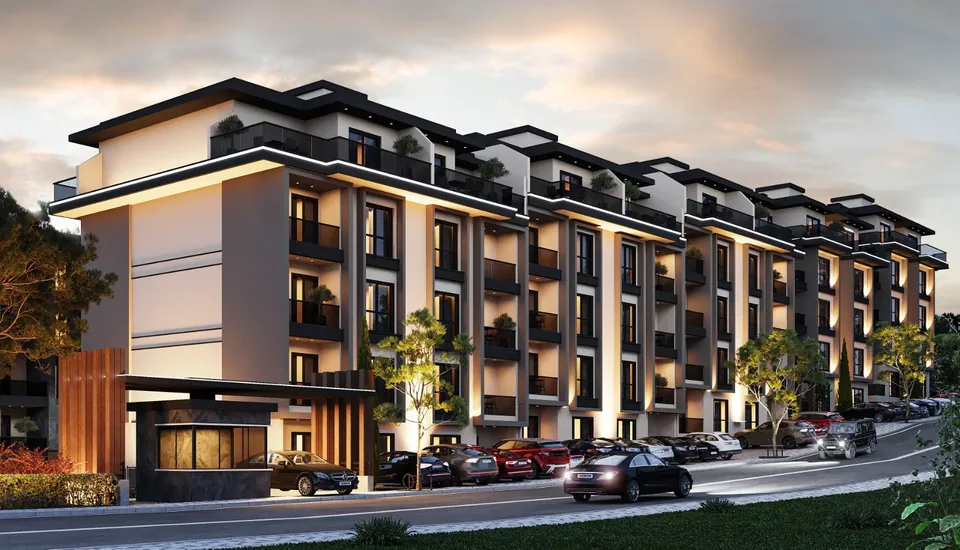 Serenity Town — akşam cephe görünümü
