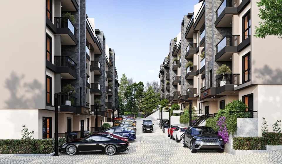Serenity Town — bloklar arası site içi yol
