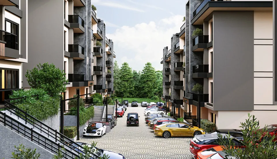 Serenity Town — bloklar arası yürüyüş yolu