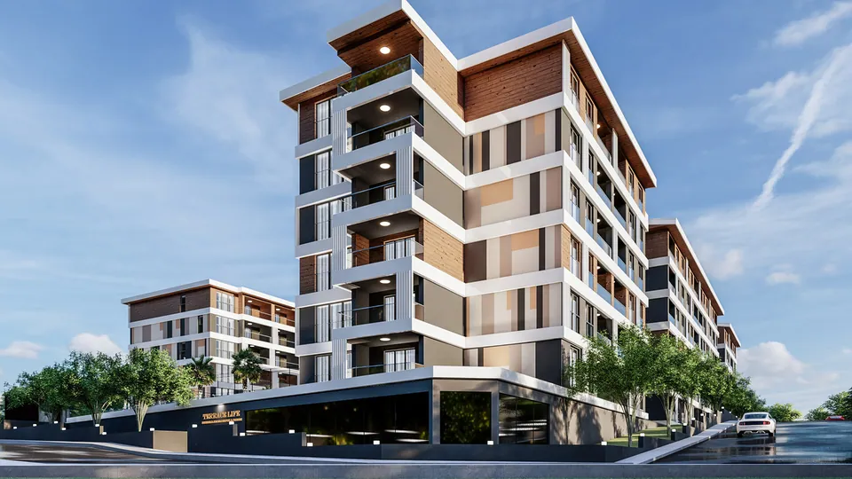 Terrace Yk — köşe blok cephesi